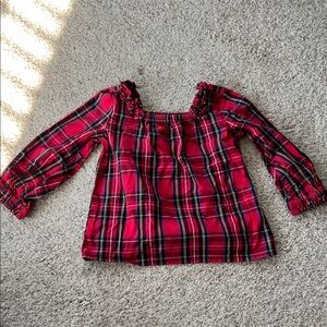 Crewcuts Red Plaid Kids Blouse